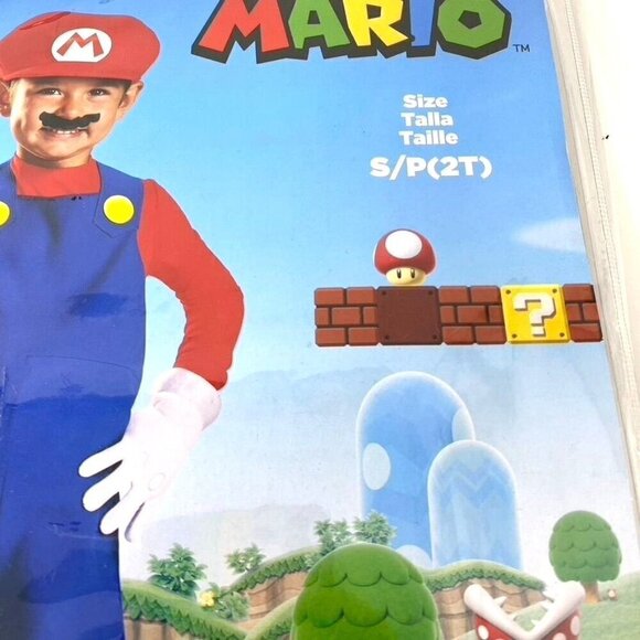 Disguise Toddler Super Mario Halloween Costume Jumpsuit Size Various - Picture 4 of 11